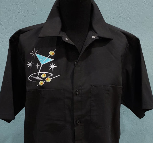 Embroidered garage shirt