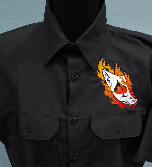 Embroidered garage shirt